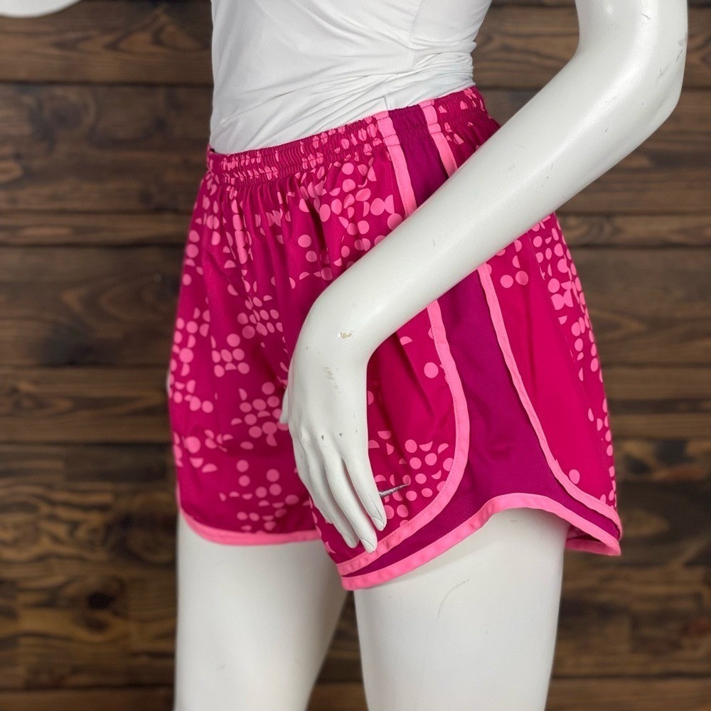 NIKE | Original Tempo Dri-Fit Polkadot Printed Workout Athletic Shorts Hot Pink
